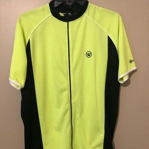 Canari Highlighter Yellow-Green Cycling Jersey - Size Large